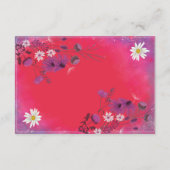 Raspberry Wildflowers - Wedding enclosure card エンクロージャーカード (裏面)