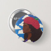 Raspbuttonのベレー帽 缶バッジ (正面&裏面)