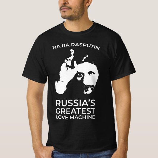 Rasputin – ロシアのラブマ素晴らしシン(Love Machine) Tシャツ (正面)
