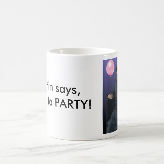 rasputin-anim、Rasputinは言います、それはパーティを楽しむ時間です! コーヒーマグカップ (中央)