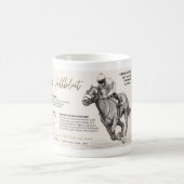 [Rasse-Tasse] ENGLISCHES VOLLBLUT コーヒーマグカップ (中央)