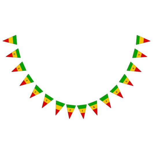 Rasta Flag Reggae Happy Birthday バンティングフラッグ (全)