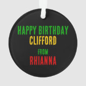 Rasta Flag Tropical Palm Trees Christmas オーナメント (裏面)