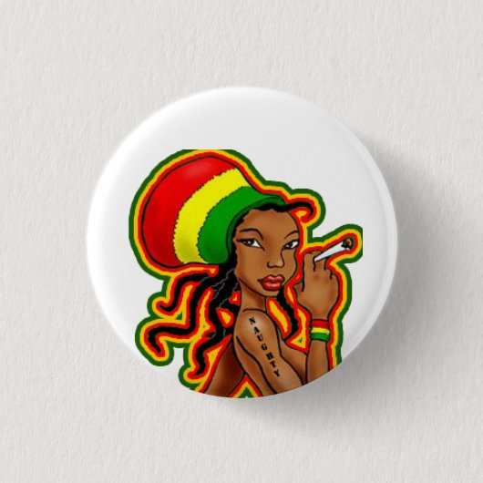 Rasta Girl chapa 缶バッジ (正面)