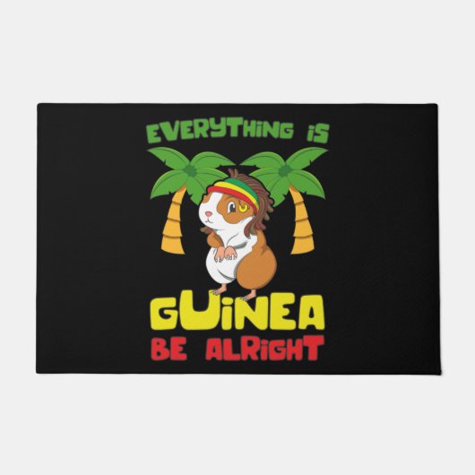 Rasta Guinea Pig ドアマット (正面)
