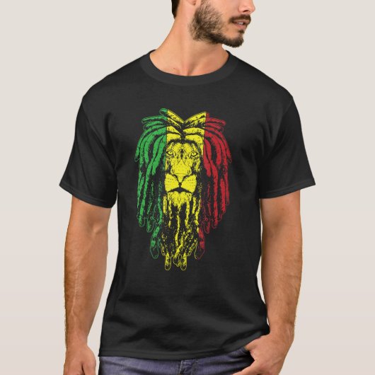 Rasta Jamaica Lion Tシャツ (正面)