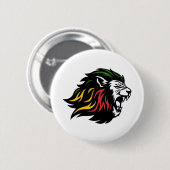 RASTA Lion of Judah | 赤 金 緑 缶バッジ (正面&裏面)