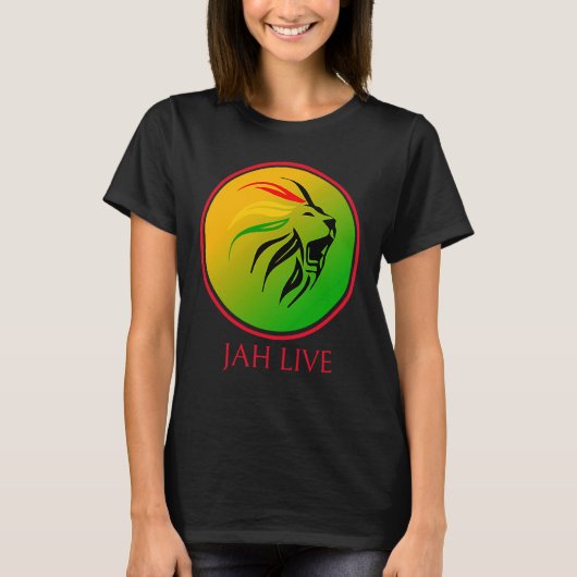 Rasta Live Up ジャ ライブ ライオン Tシャツ (正面)
