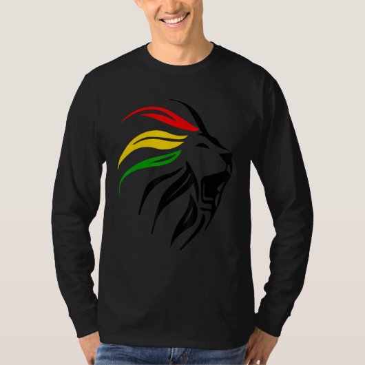 Rasta Live Up Apparel Rasta Lion Design Tシャツ (正面)