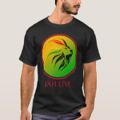Rasta Live Up jah Live Lion Tシャツ (正面)