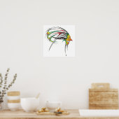 Rasta man tribal Canvas ポスター (キッチン)