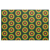 Rasta Red Yellow Green Tie Dye Circles Pattern ファブリック (ファットクウォーター)