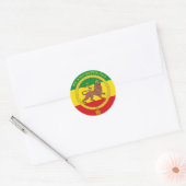 Rasta Reggae Lion Ethiopian Standard Lion of Judah ラウンドシール (封筒)
