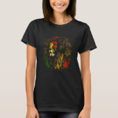 Rasta Reggae Lion Of Judah Rastafarian Pride Regga Tシャツ (正面)
