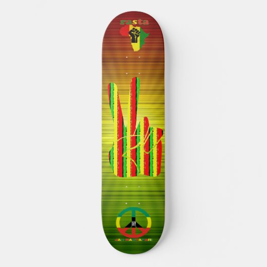 Rasta Reggae  Skateboard スケートボード (正面)
