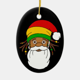 Rasta Santa Claus Christmas セラミックオーナメント