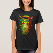 Rasta Scottish Highland Cow  Scottish Stoner Cow Tシャツ (正面)
