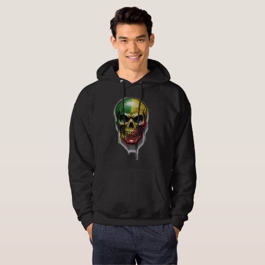RASTA SKULL パーカ (正面フル)