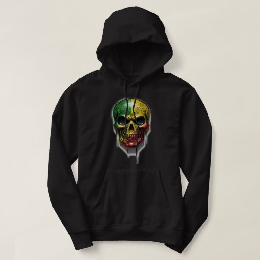RASTA SKULL パーカ (デザイン正面)