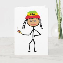 Rasta Stickwoman カード