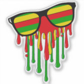 Rasta Sunglasses Melting in the Sun シール (正面)