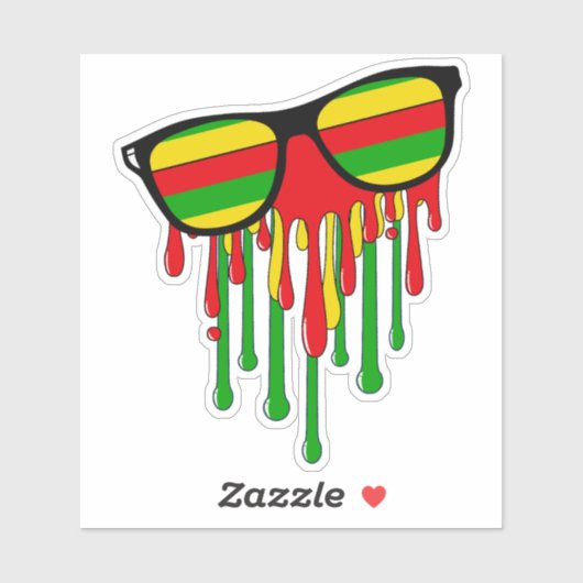 Rasta Sunglasses Melting in the Sun シール (シート)