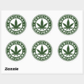 Rastafara Medicinal Livity - Jah Rastafari Sticker ラウンドシール (シート)