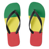 Rastafara Power - Rasta - Reggae Flip Flops ビーチサンダル (フットベッド)