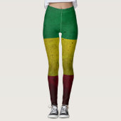 Rastafara Power - Rasta Yoga - Reggae Leggins レギンス (正面)