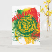 Rastafariの挨拶状 カード (黄色い花)