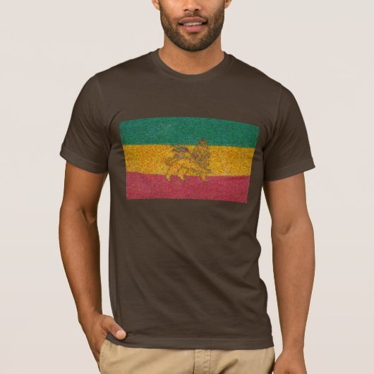 Rastafariの旗のゴッホのスタイル Tシャツ (正面)