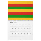 RASTAFARIの旗はあなた自身のイメージのためのカレンダーを着色します カレンダー (2月 2026)