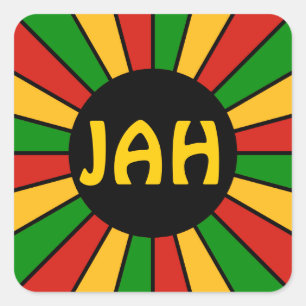 RASTAFARIの旗ボタン光線 + あなたの印かモノグラム スクエアシール