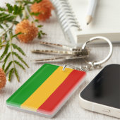 RASTAFARIフラグの色+あなたのアイディア キーホルダー (正面右)