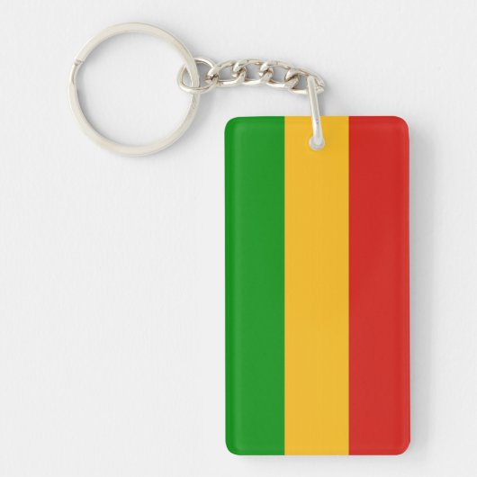 RASTAFARIフラグの色+あなたのアイディア キーホルダー (正面)