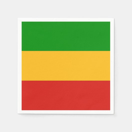 RASTAFARIフラグの色+あなたのアイディア スタンダードカクテルナプキン (正面)