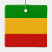 RASTAFARIフラグの色+あなたのアイディア セラミックオーナメント (裏面)