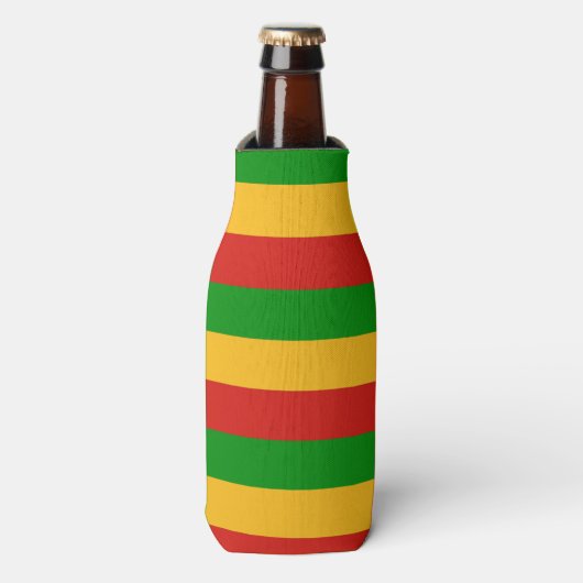 RASTAFARIフラグの色+あなたのアイディア ボトルクーラー (ボトル正面)