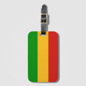 RASTAFARIフラグの色+あなたのアイディア ラゲッジタグ (正面縦)