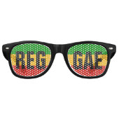 RASTAFARIフラグの色+あなたのアイディア レトロサングラス (正面)