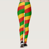 RASTAFARIフラッグの色ストライプ+アイディア レギンス (裏面)