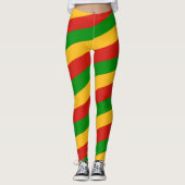 RASTAFARIフラッグの色ストライプ+アイディア レギンス (正面)