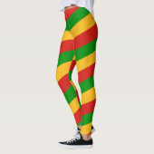 RASTAFARIフラッグの色ストライプ+アイディア レギンス (左)