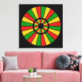 RASTAFARIフラッグボタンレイ+サインまたはモノグラム キャンバスプリント (インサイチュ (リビング))