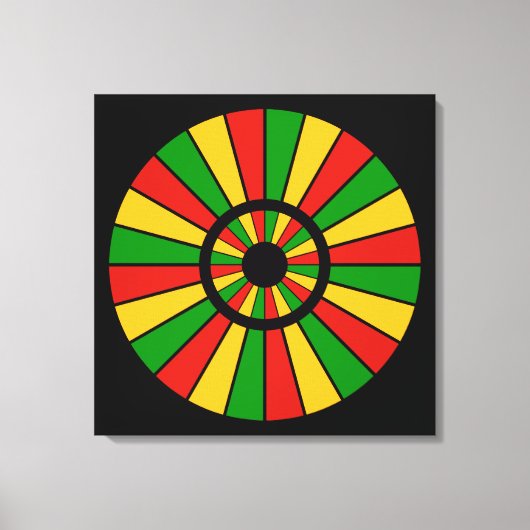 RASTAFARIフラッグボタンレイ+サインまたはモノグラム キャンバスプリント (正面)