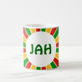 RASTAFARIフラッグボタンレイ+サインまたはモノグラム コーヒーマグカップ (中央)