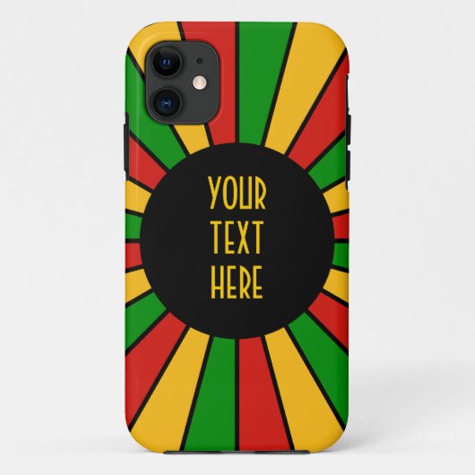 RASTAFARIフラッグボタンレイ+サインまたはモノグラム Case-Mate iPhoneケース (裏面)