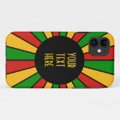RASTAFARIフラッグボタンレイ+サインまたはモノグラム Case-Mate iPhoneケース (裏面(横))