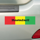 Rastafari! デザインのバンパーステッカー バンパーステッカー (車上)