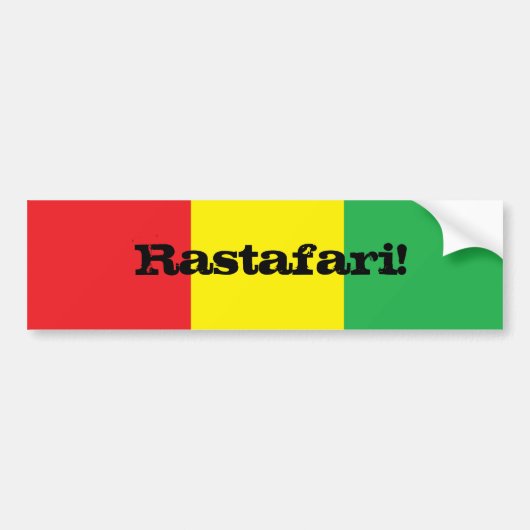 Rastafari! デザインのバンパーステッカー バンパーステッカー (正面)